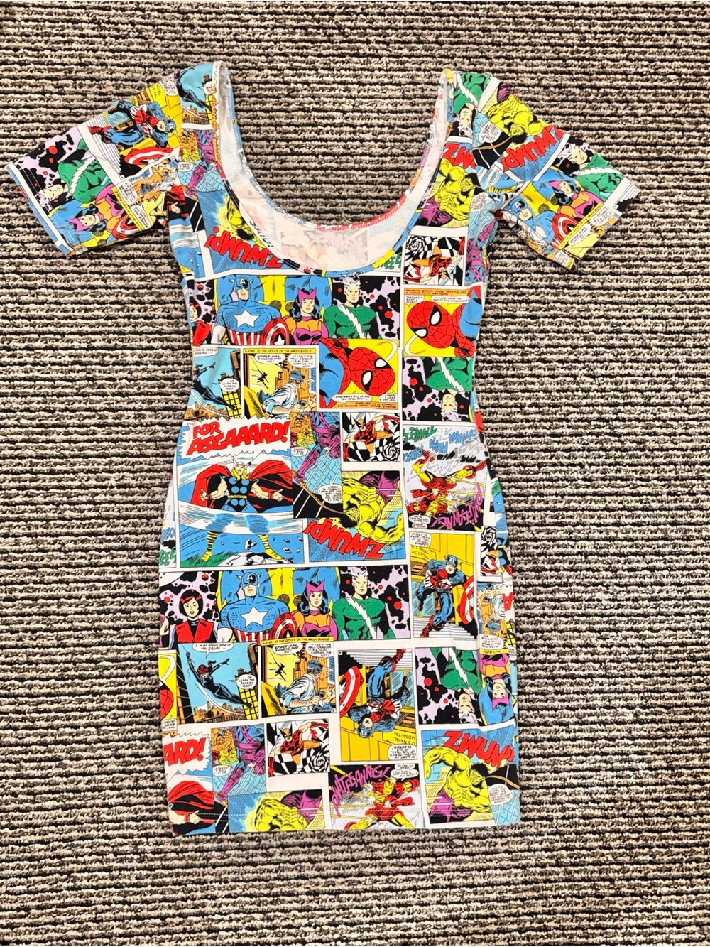 Marvel Multicolor Comic Panel Mini Dress
